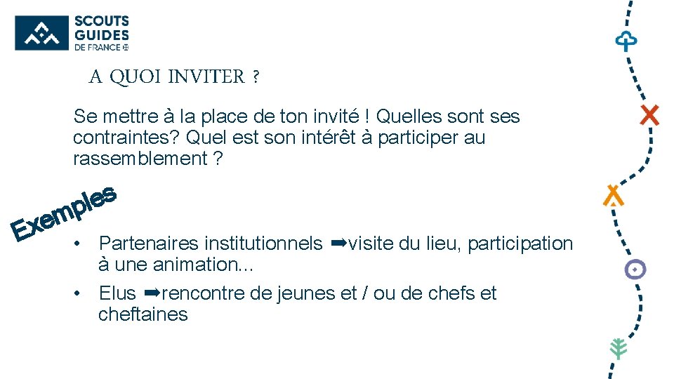 A QUOI INVITER ? Se mettre à la place de ton invité ! Quelles