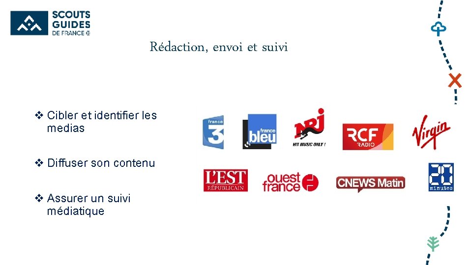 Rédaction, envoi et suivi v Cibler et identifier les medias v Diffuser son contenu