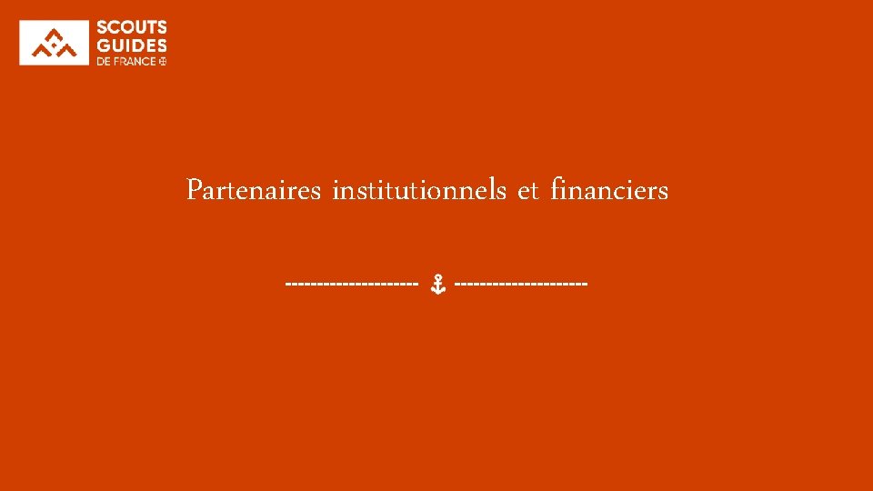 Partenaires institutionnels et financiers 