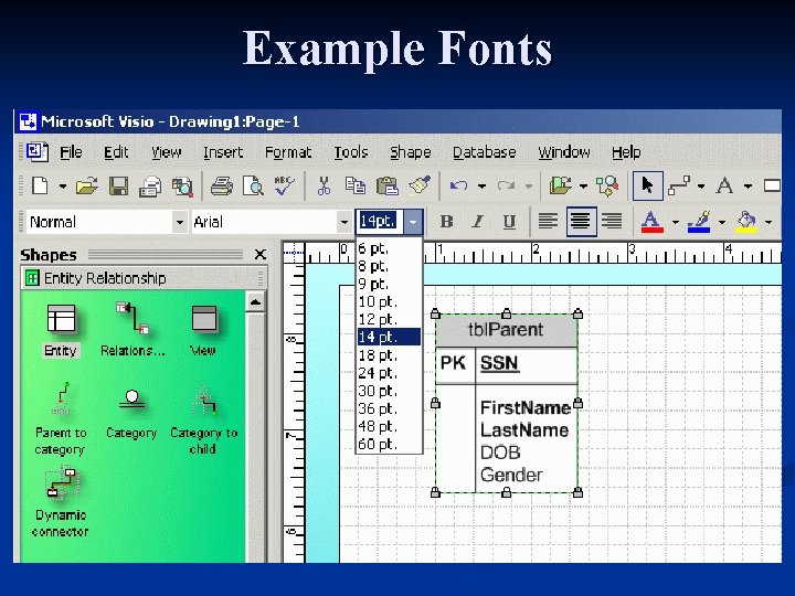 Example Fonts 
