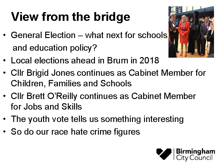 View from the bridge • General Election – what next for schools and education