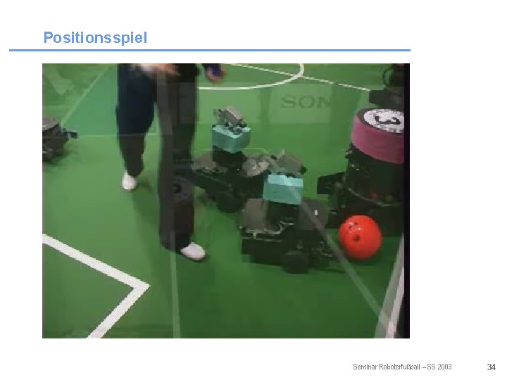 Positionsspiel Seminar Roboterfußball – SS 2003 34 