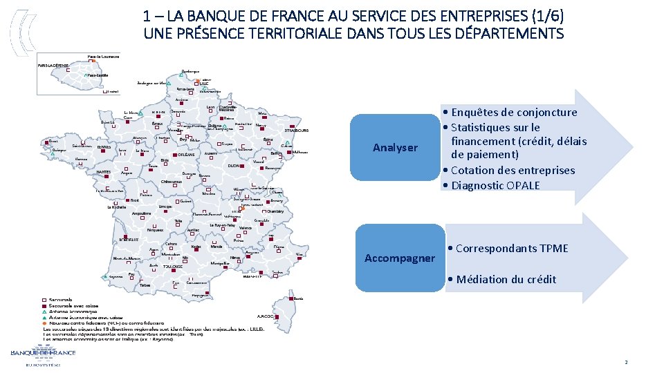 LA BANQUE DE FRANCE AU SERVICE DES ENTREPRISES