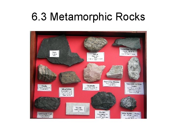 Of different rocks names 
