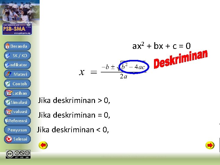 Bahan Ajar Matematika SMA Kelas X Semester 1 Beranda ax 2 + bx +