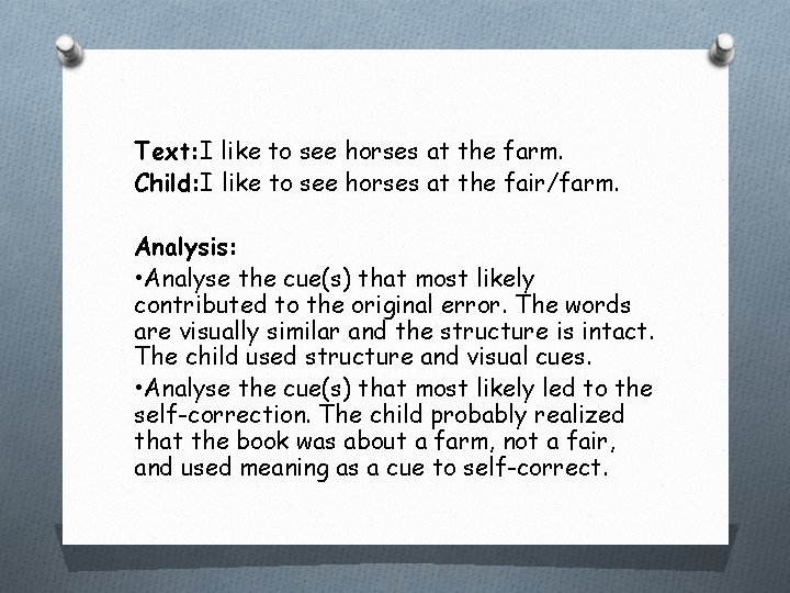 Text: I like to see horses at the farm. Child: I like to see Text: I like to see horses at the farm. Child: I like to see