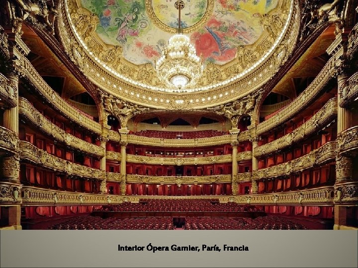 Interior Ópera Garnier, París, Francia 