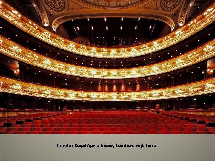 Interior Royal ópera house, Londres, Inglaterra 