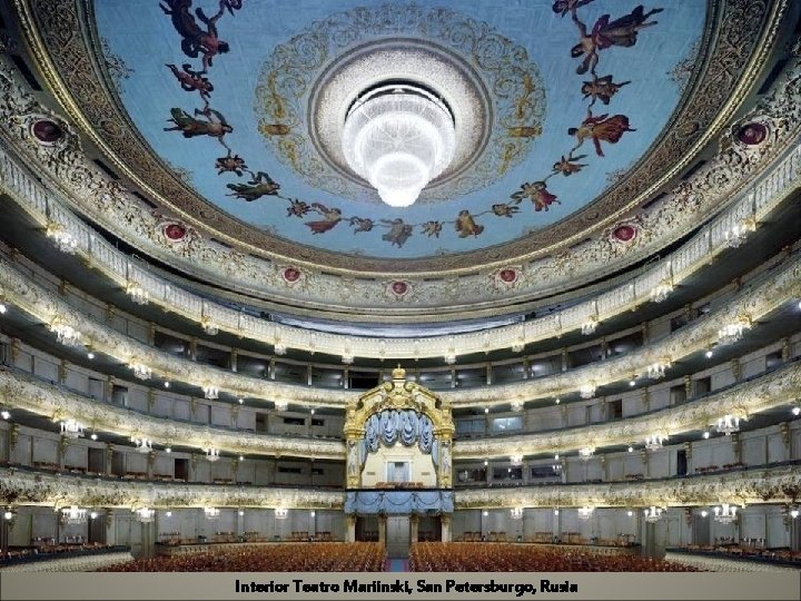 Interior Teatro Mariinski, San Petersburgo, Rusia 