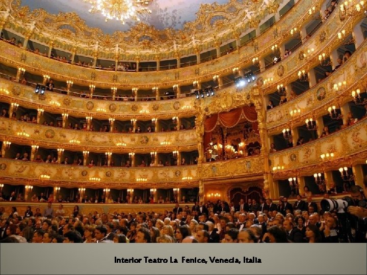 Interior Teatro La Fenice, Venecia, Italia 