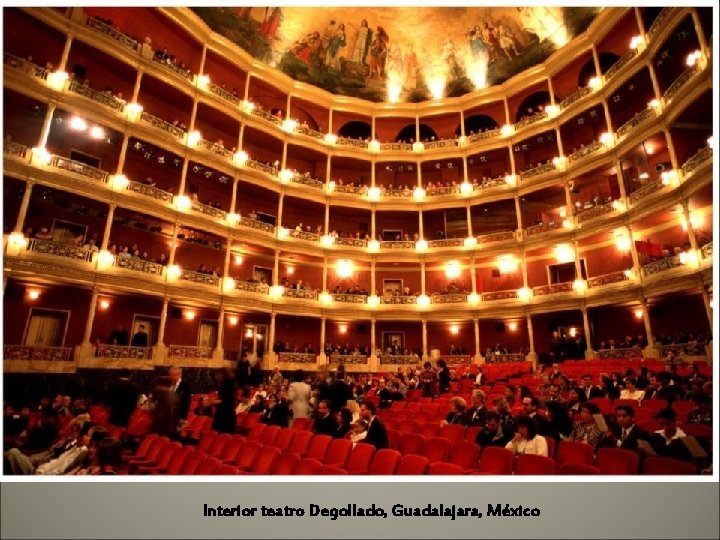 Interior teatro Degollado, Guadalajara, México 