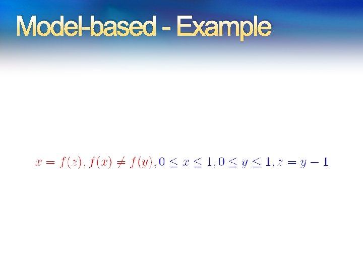 Model-based - Example 