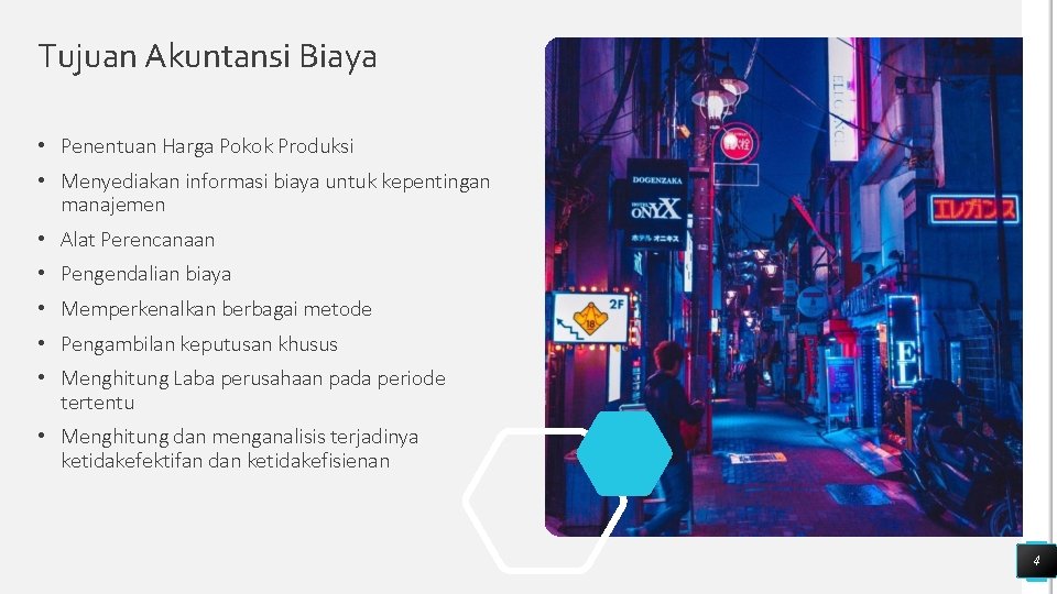 Tujuan Akuntansi Biaya • Penentuan Harga Pokok Produksi • Menyediakan informasi biaya untuk kepentingan Tujuan Akuntansi Biaya • Penentuan Harga Pokok Produksi • Menyediakan informasi biaya untuk kepentingan