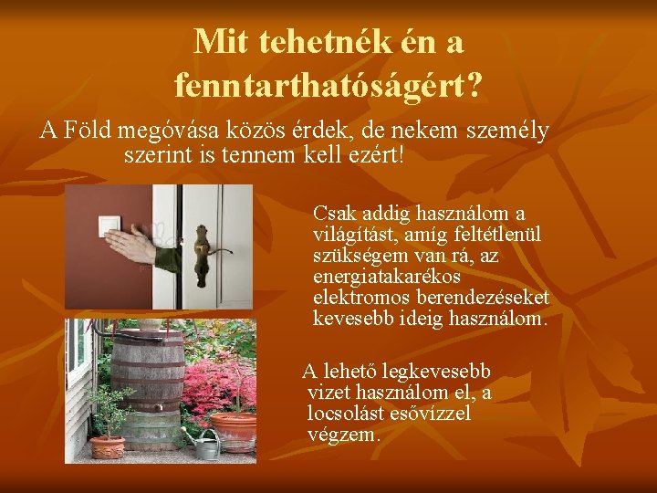 Mit tehetnék én a fenntarthatóságért? A Föld megóvása közös érdek, de nekem személy szerint