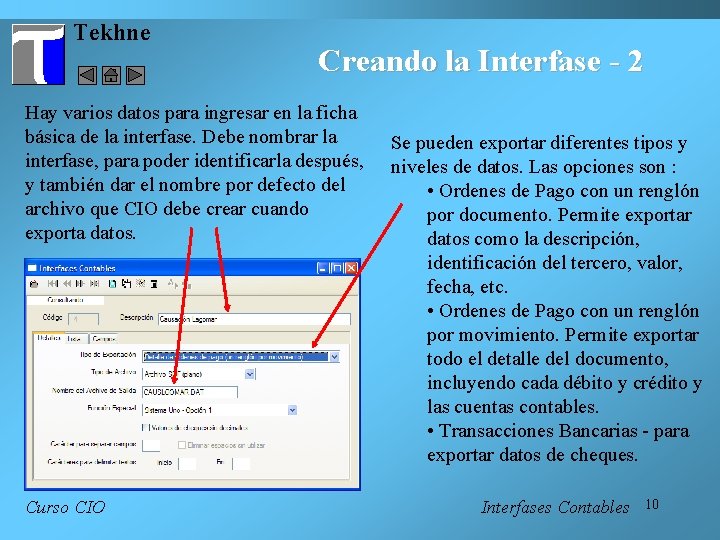 Tekhne Creando la Interfase - 2 Hay varios datos para ingresar en la ficha