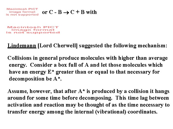 or C - B C + B with Lindemann [Lord Cherwell] suggested the following