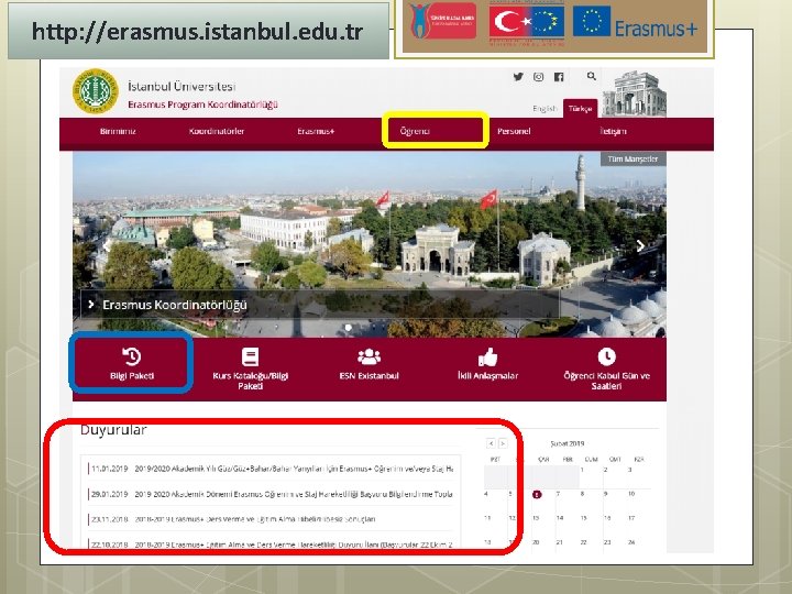 http: //erasmus. istanbul. edu. tr 