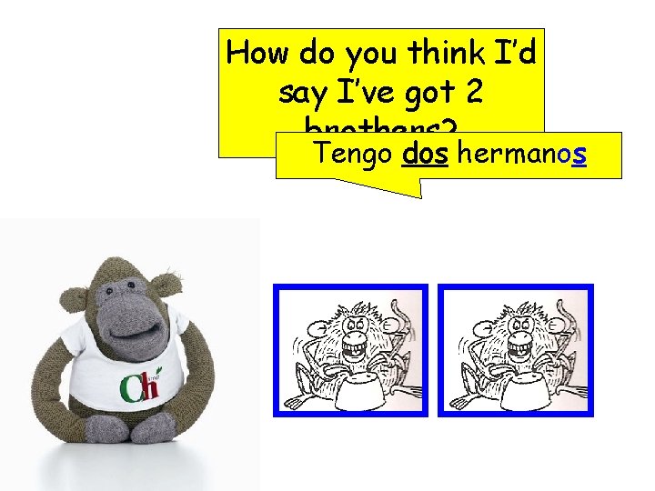 How do you think I’d say I’ve got 2 brothers? Tengo dos hermanos 