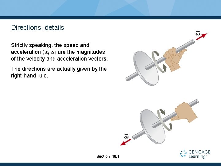 Directions, details Strictly speaking, the speed and acceleration (w, a) are the magnitudes of