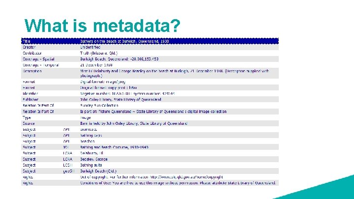 What is metadata? 