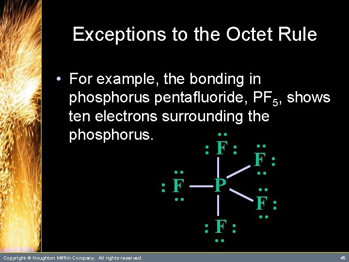 Exceptions to the Octet Rule : F: : : P : : : : Exceptions to the Octet Rule : F: : : P : : : :
