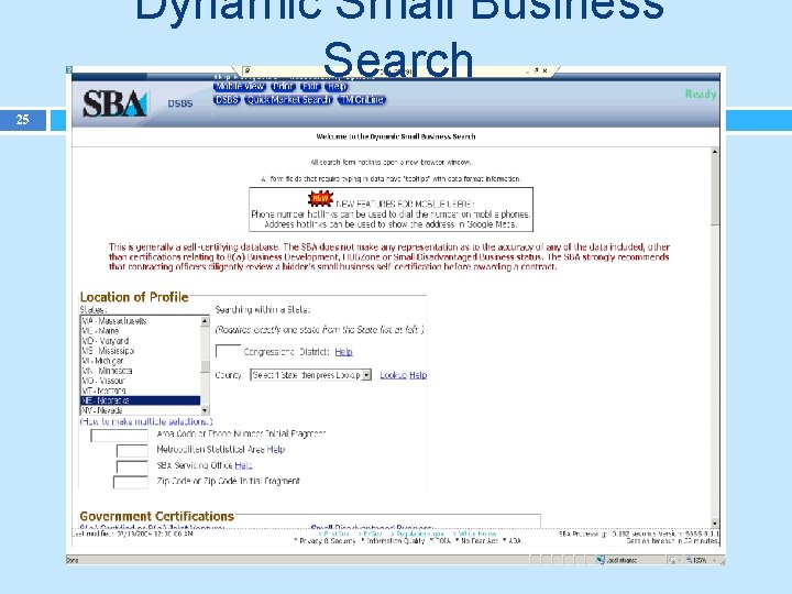 Dynamic Small Business Search 25 