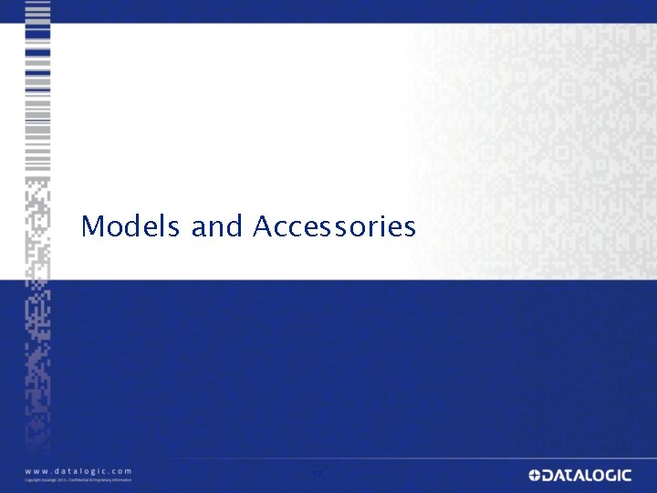 Models and Accessories 17 