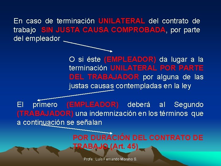 En caso de terminación UNILATERAL del contrato de trabajo SIN JUSTA CAUSA COMPROBADA, por