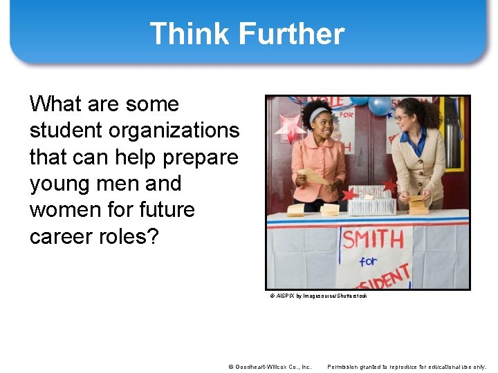 Think Further What are some student organizations that can help prepare young men and
