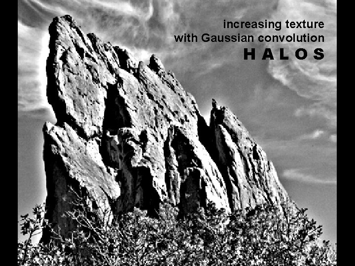 increasing texture with Gaussian convolution HALOS 