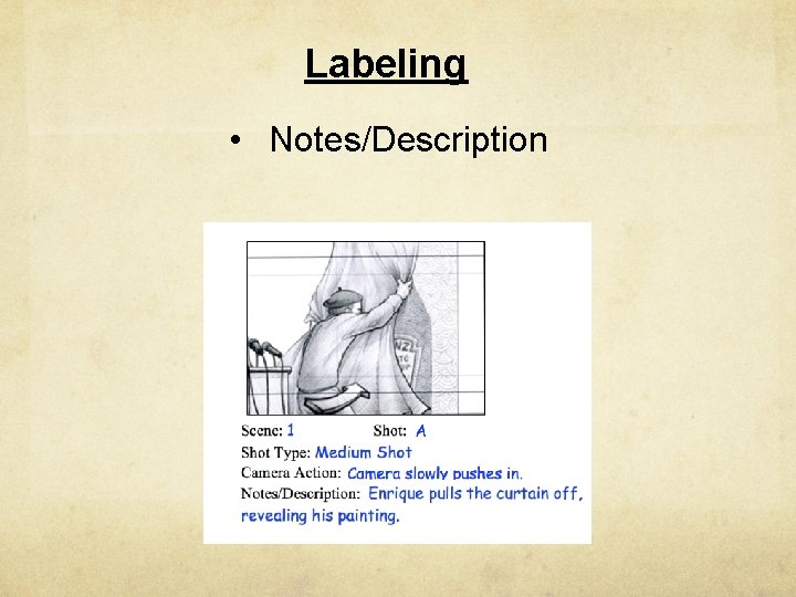 Labeling • Notes/Description 