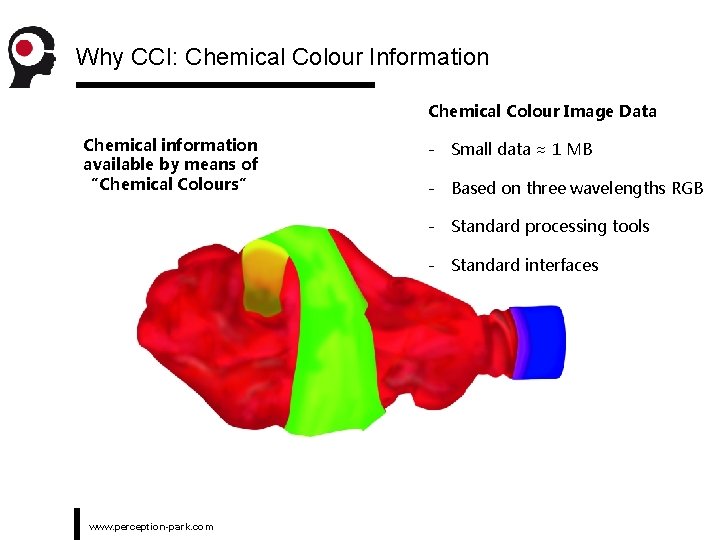 Why CCI: Chemical Colour Information Chemical Colour Image Data Chemical information available by means