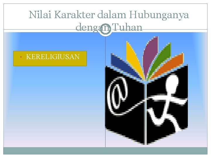 Nilai Karakter dalam Hubunganya dengan Tuhan • KERELIGIUSAN 