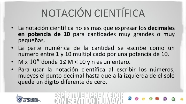 NOTACIÓN CIENTÍFICA • 