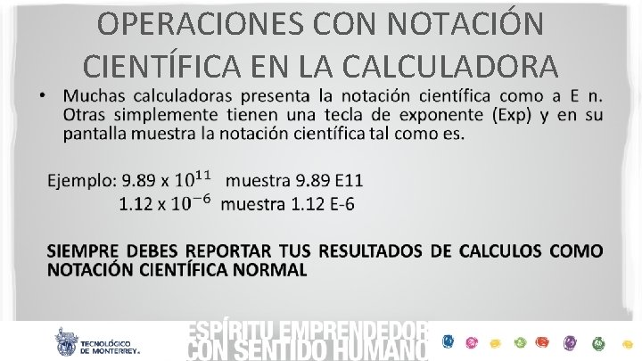 OPERACIONES CON NOTACIÓN CIENTÍFICA EN LA CALCULADORA • 
