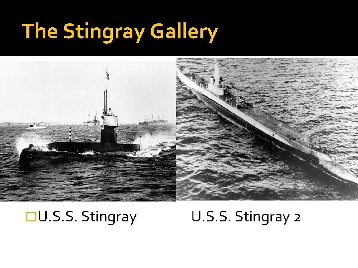 The Stingray Gallery �U. S. S. Stingray 2 