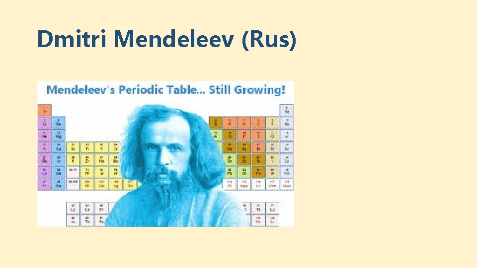 Dmitri Mendeleev (Rus) 