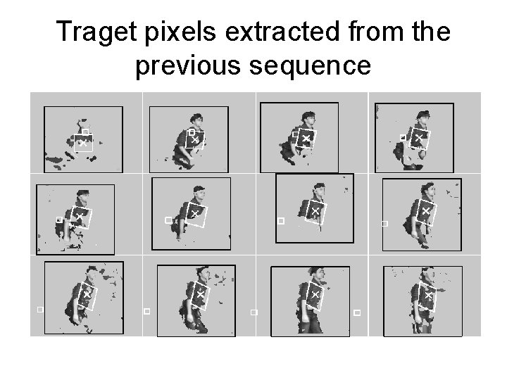 Traget pixels extracted from the previous sequence 