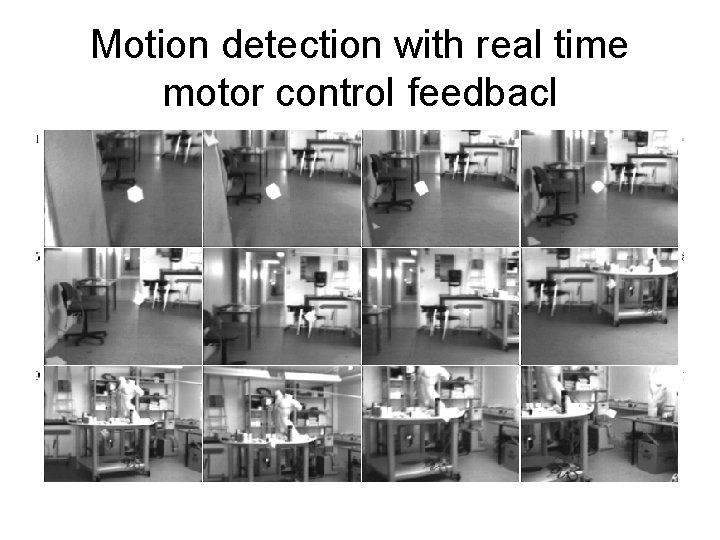 Motion detection with real time motor control feedbacl 