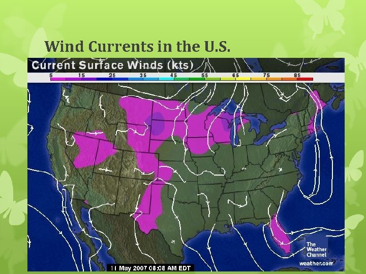 Wind Currents in the U. S. 