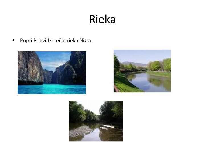 Rieka • Popri Prievidzi tečie rieka Nitra. 