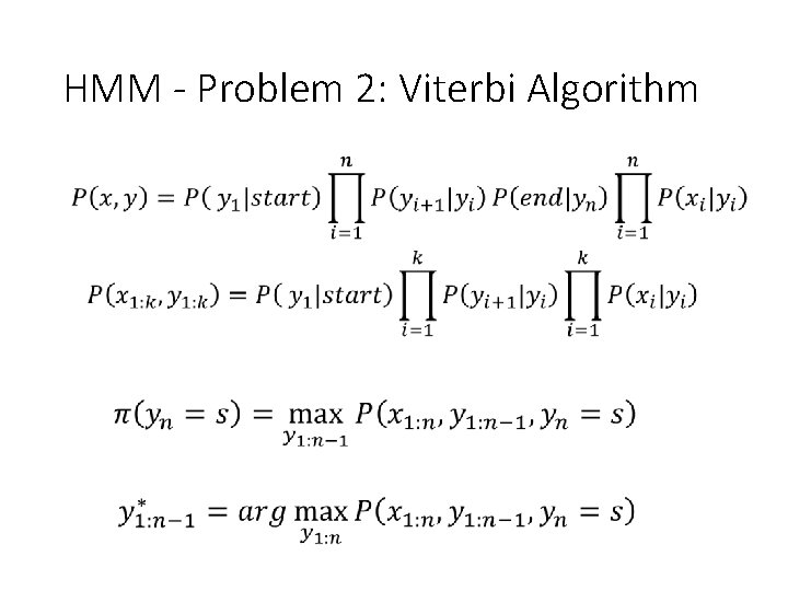 HMM - Problem 2: Viterbi Algorithm 