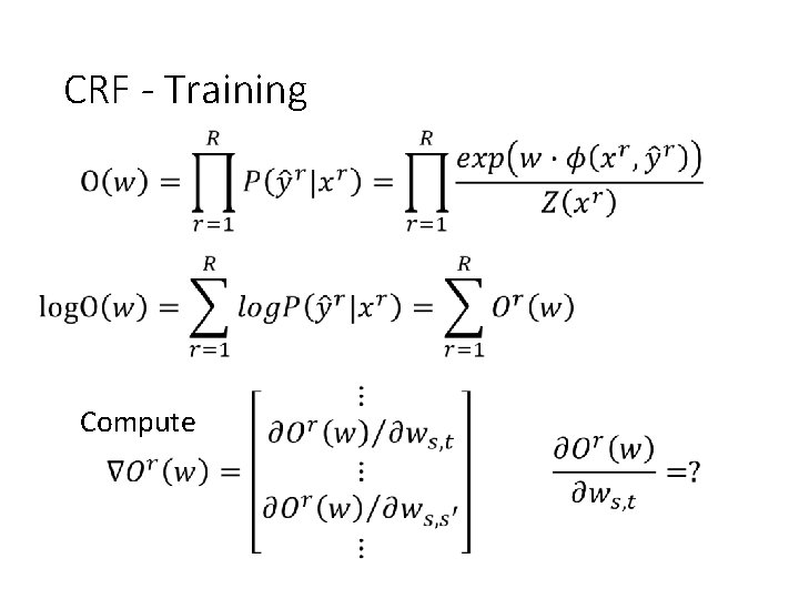 CRF - Training Compute 