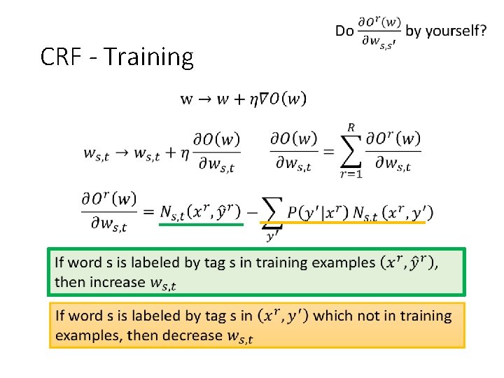 CRF - Training 