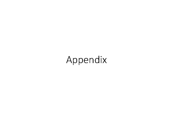 Appendix 