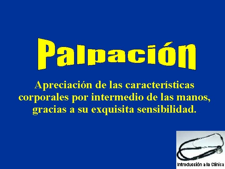 Apreciación de las características corporales por intermedio de las manos, gracias a su exquisita