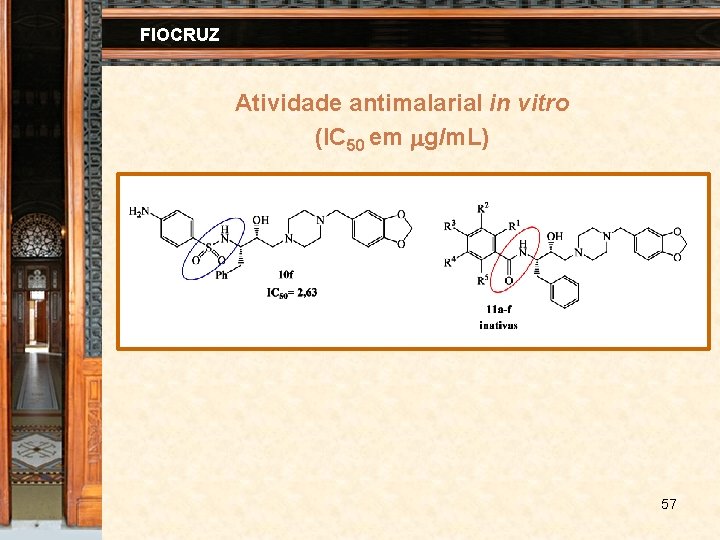 FIOCRUZ Atividade antimalarial in vitro (IC 50 em g/m. L) 57 
