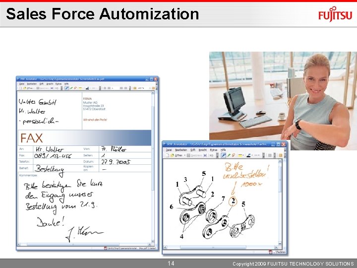 Sales Force Automization 14 Copyright 2009 FUJITSU TECHNOLOGY SOLUTIONS 