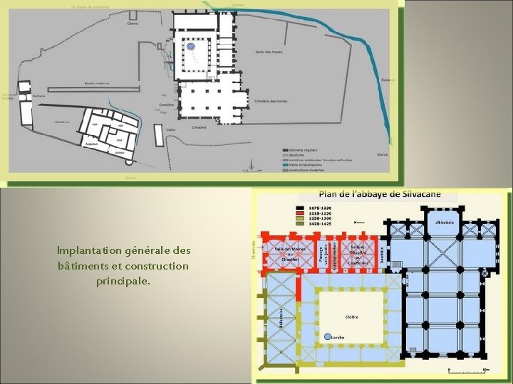 Implantation générale des bâtiments et construction principale. 