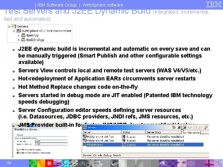 IBM Software Group | Web. Sphere software Test Servers and J 2 EE Dynamic